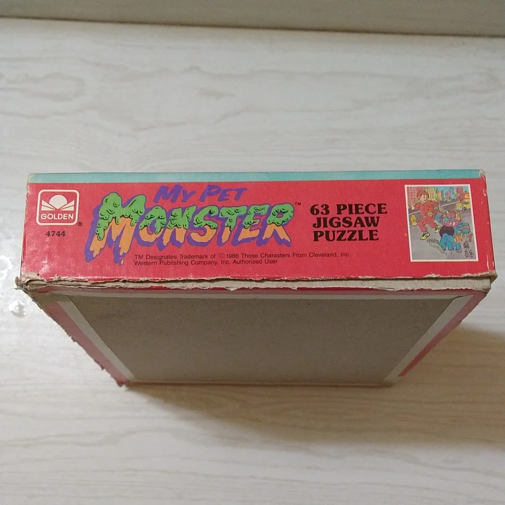 Vintage 1986 My Pet Monster 63 Piece Jigsaw Puzzle Set (Complete)